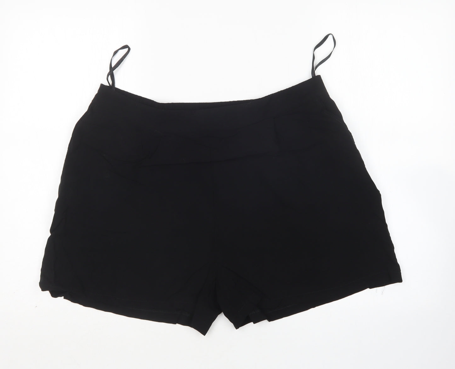 Nutmeg Womens Black  Viscose Bermuda Shorts Size 16 L5 in Regular