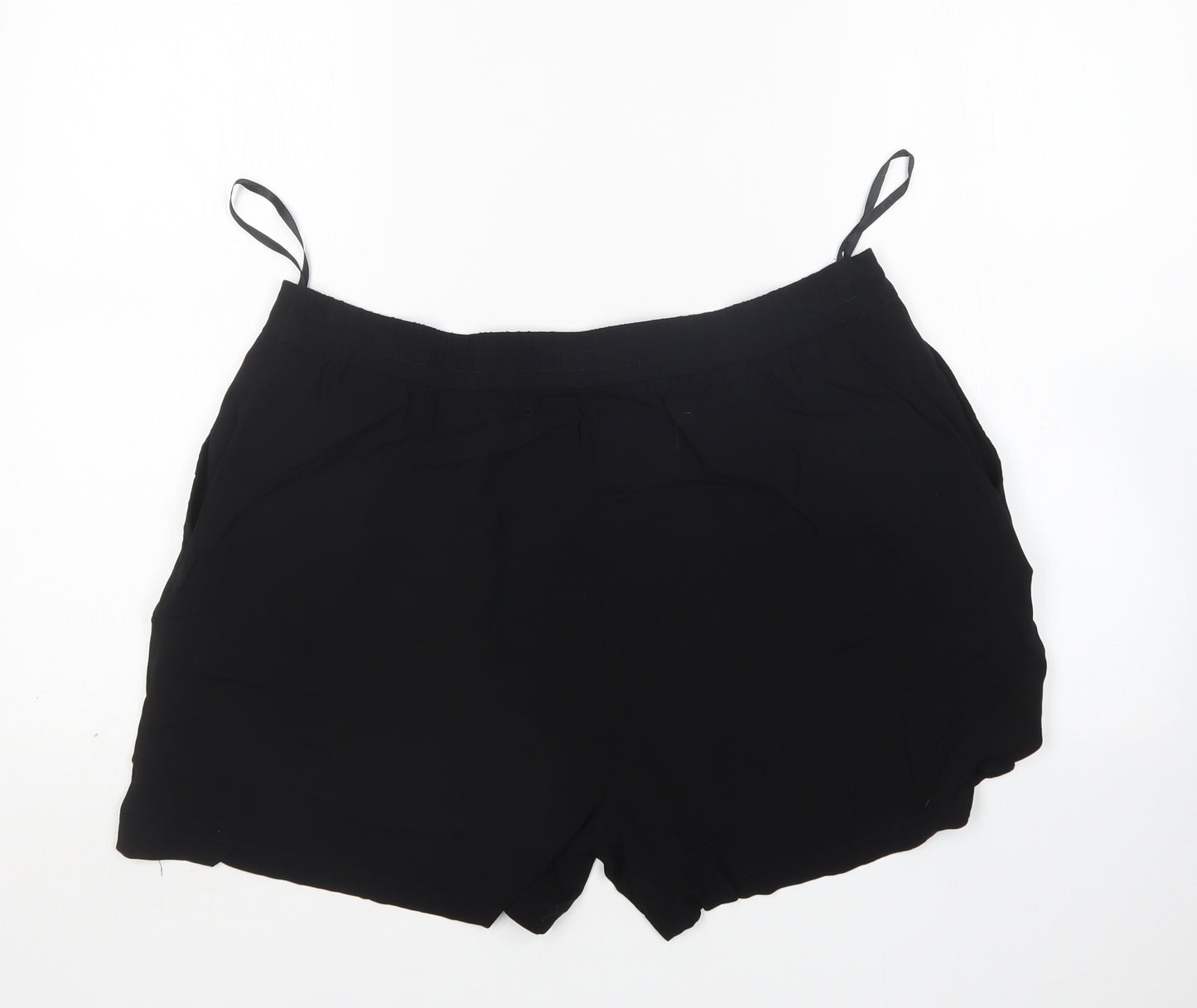 Nutmeg Womens Black  Viscose Bermuda Shorts Size 16 L5 in Regular