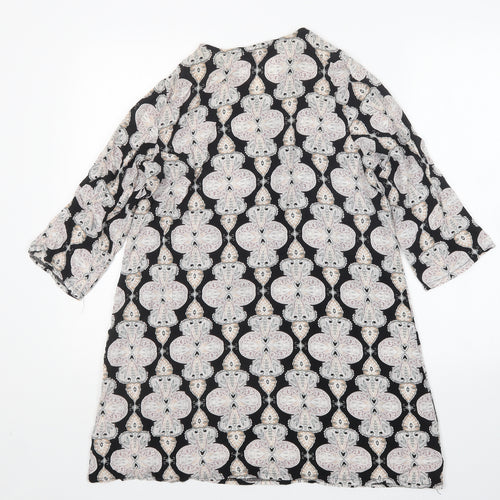 Best Lide Womens Multicoloured Paisley Cotton A-Line  Size L  V-Neck
