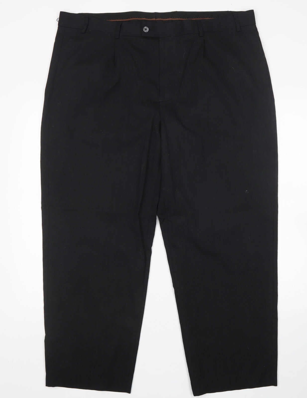 BROOKE TAVERNER Mens Black  Polyester Trousers  Size 44 L29 in Regular