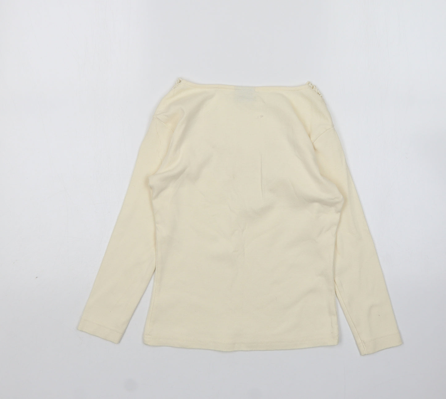 Xe Womens Ivory V-Neck   Pullover Jumper Size M