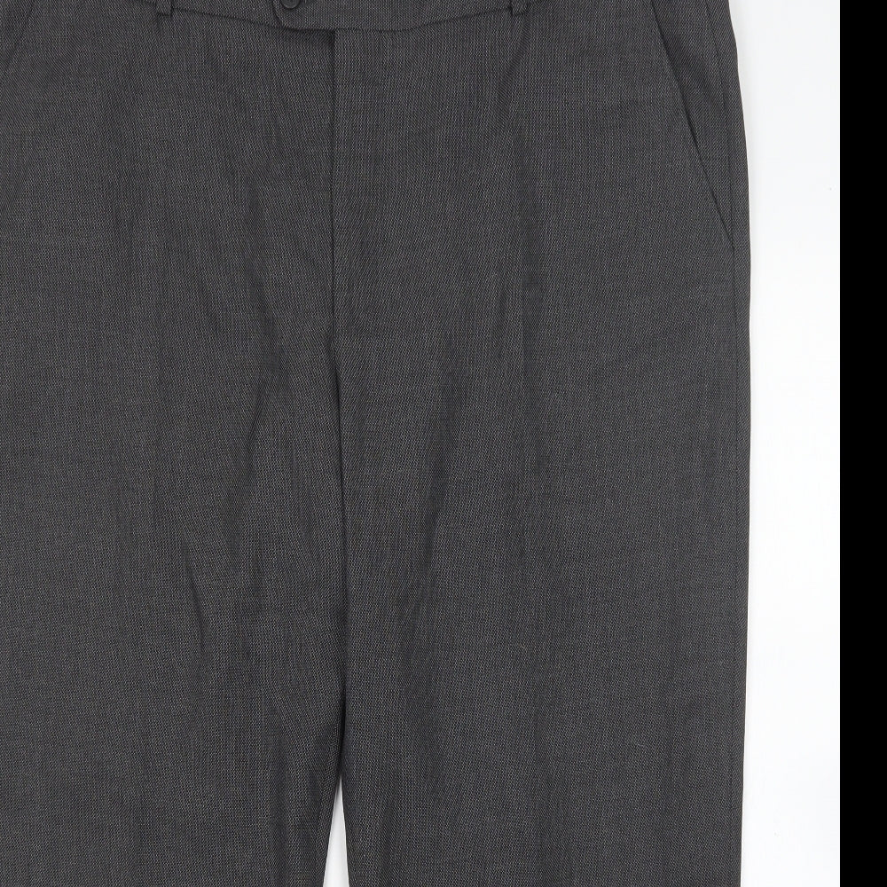 Preworn Mens Grey  Wool Trousers  Size 48 L27 in Regular
