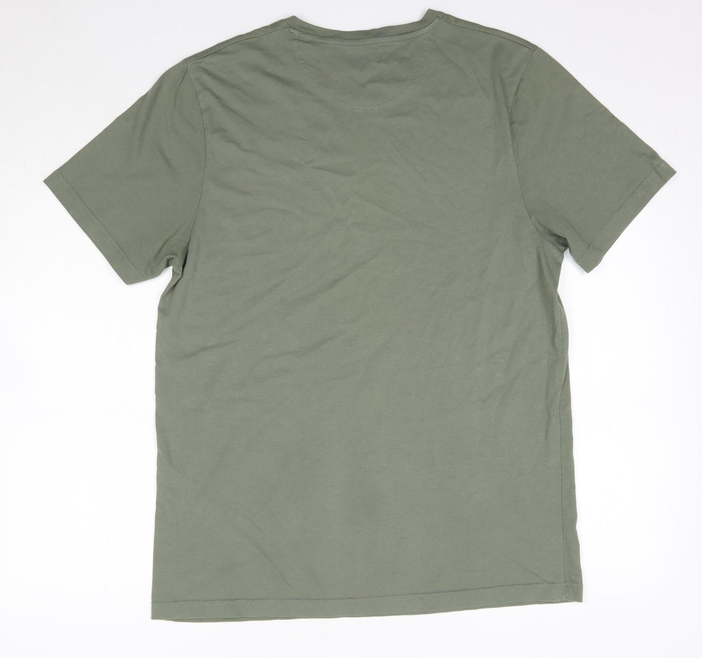 Henri Lloyd Mens Green  Cotton  T-Shirt Size L Round Neck