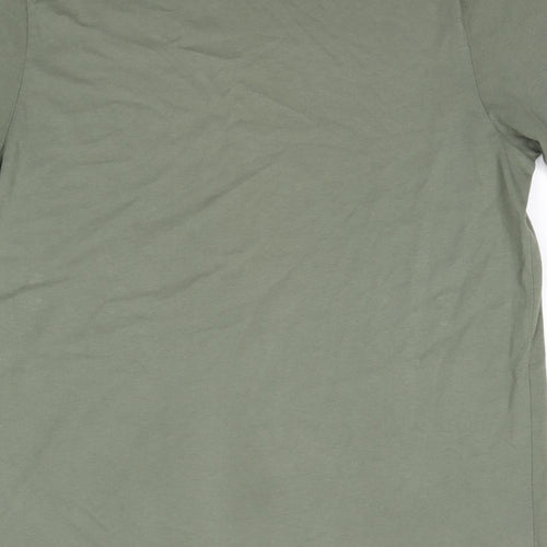 Henri Lloyd Mens Green  Cotton  T-Shirt Size L Round Neck