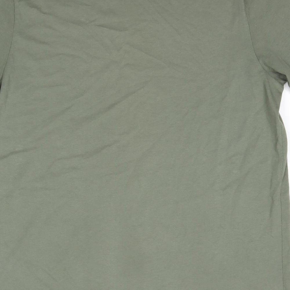 Henri Lloyd Mens Green  Cotton  T-Shirt Size L Round Neck