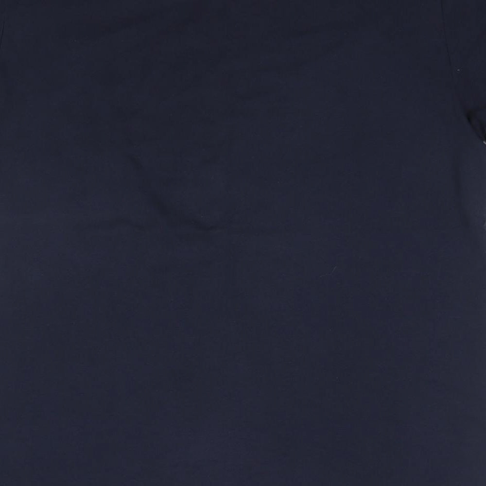 adidas Mens Blue  Cotton  T-Shirt Size L Round Neck