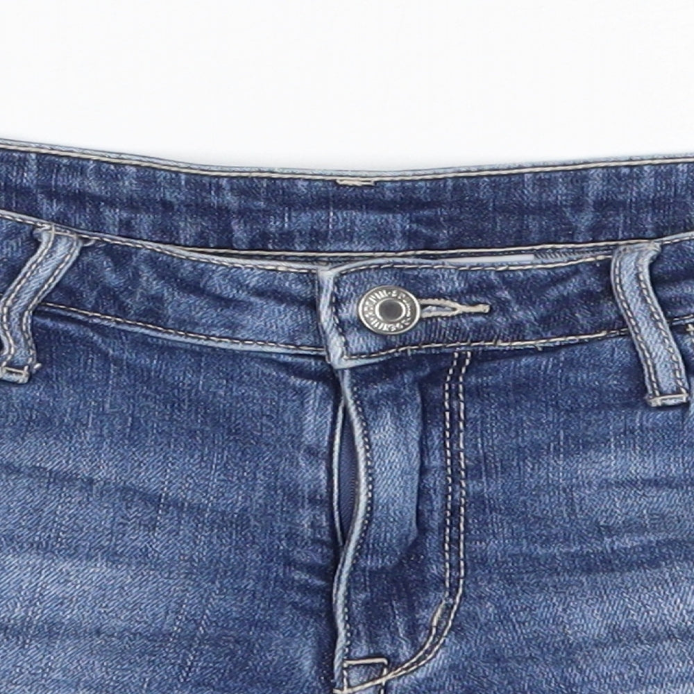 H&M Girls Blue  Cotton Boyfriend Shorts Size 13 Years  Regular