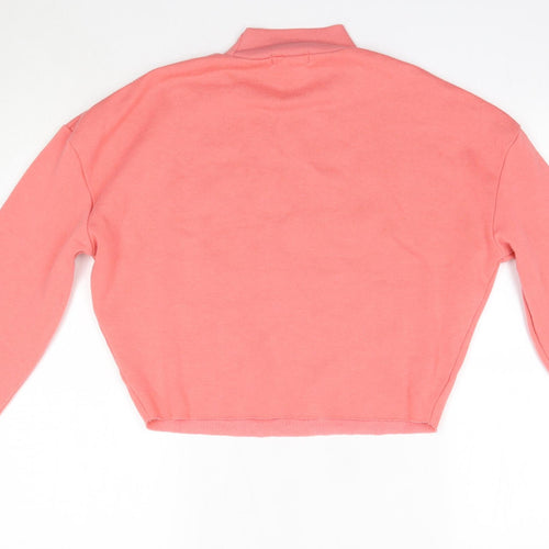 Primark Womens Pink High Neck  Polyester Pullover Jumper Size 2XS   - Truth