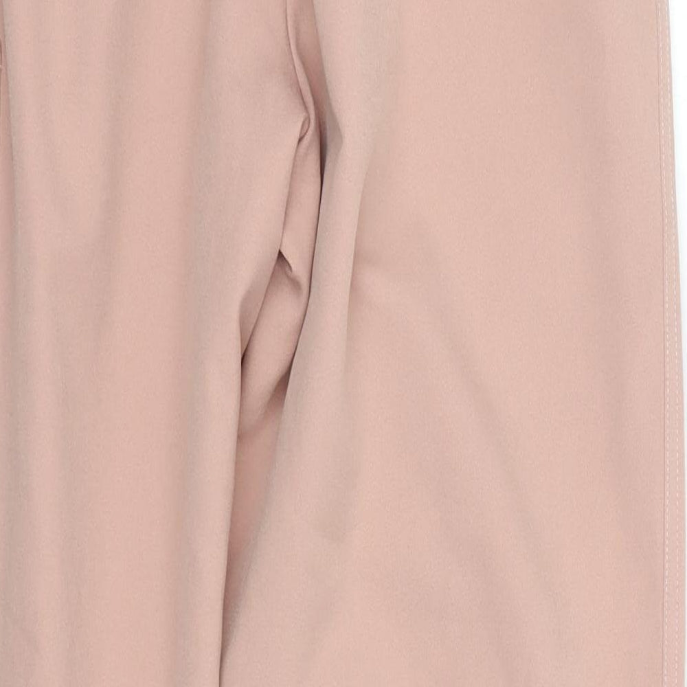 Zara Womens Pink  Polyester Jogger Trousers Size M L26 in Regular