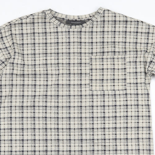 Primark Womens Multicoloured Check Polyester T-Shirt Dress  Size 10  Round Neck