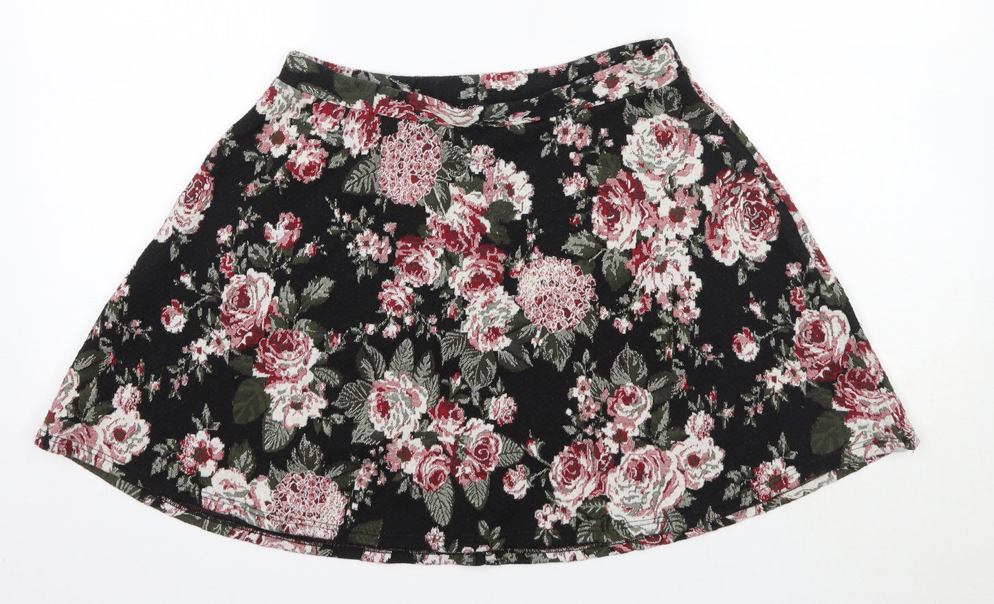 George Womens Multicoloured Floral Polyester A-Line Skirt Size 12