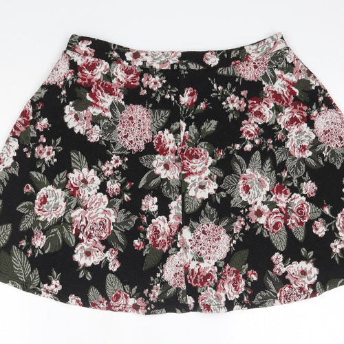 George Womens Multicoloured Floral Polyester A-Line Skirt Size 12