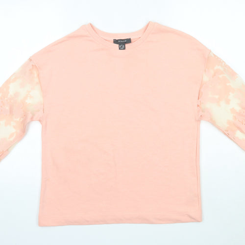 Primark Womens Pink Round Neck  Polyester Pullover Jumper Size XS