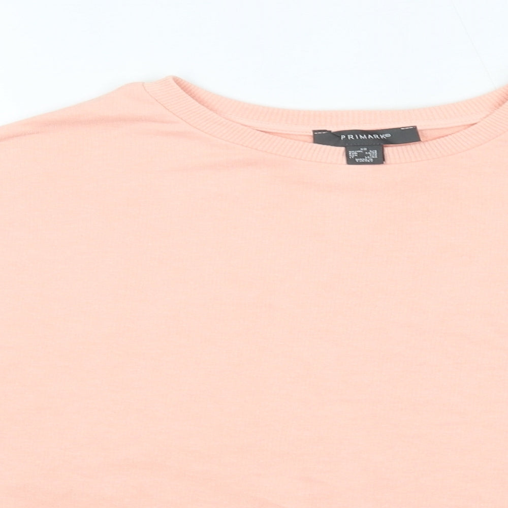 Primark Womens Pink Round Neck  Polyester Pullover Jumper Size XS
