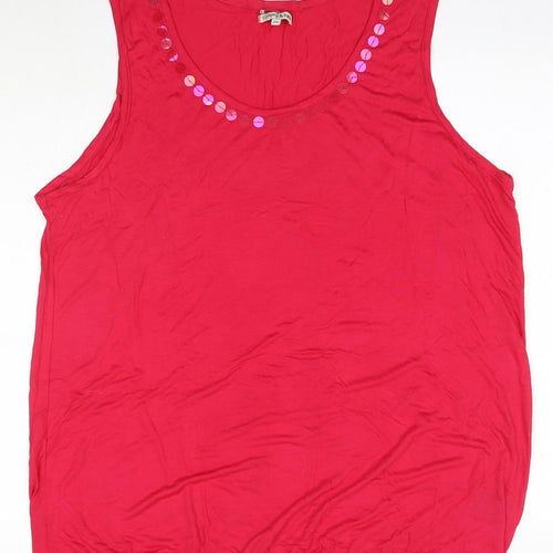 Tommy & Kate Womens Pink  Viscose Basic Blouse Size 20 Round Neck