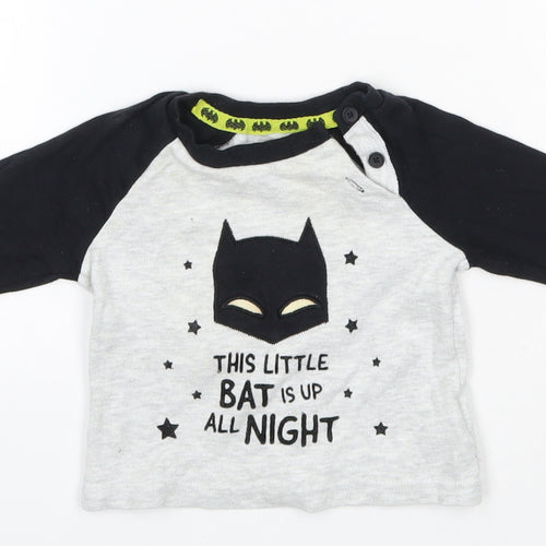 Primark Baby Multicoloured Solid Cotton  Pyjama Top Size 6-9 Months   - Batman
