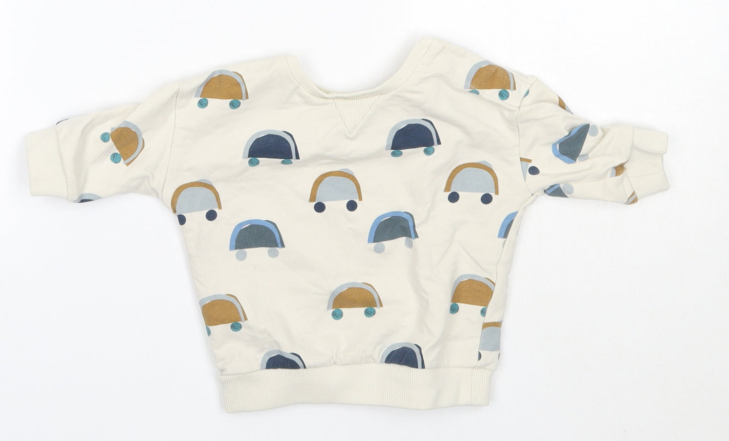 M&S Baby Multicoloured  Cotton Pullover Jumper Size 0-3 Months