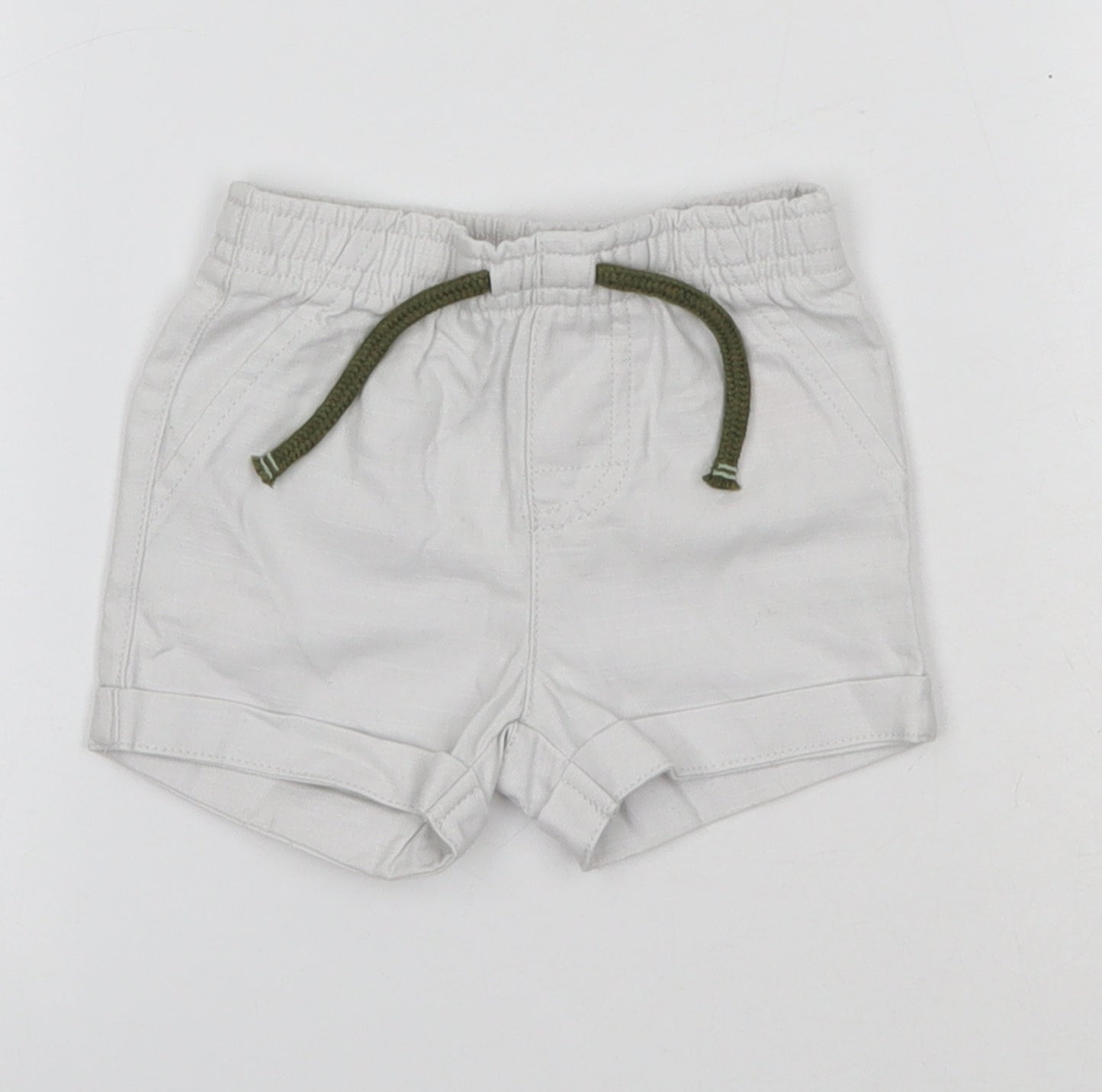 Primark Baby Grey  100% Cotton Cropped Trousers Size 0-3 Months