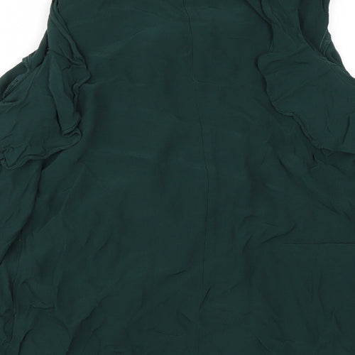 Debenhams Womens Green  Viscose Basic Blouse Size 14 Off the Shoulder