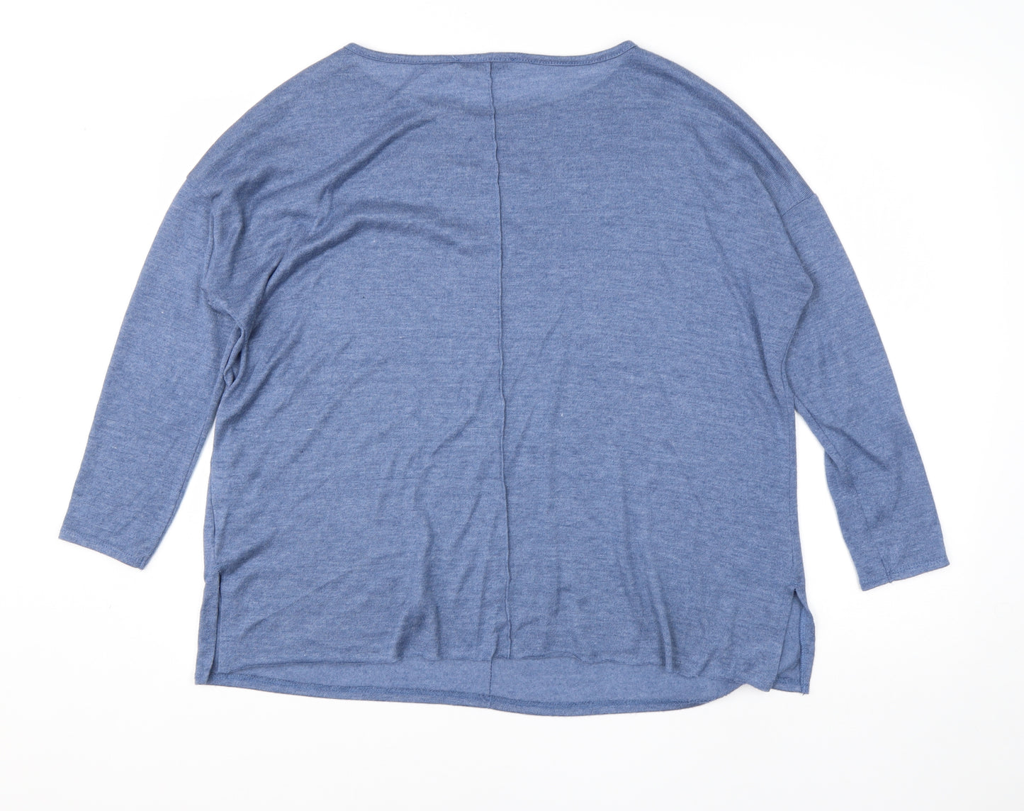 George Womens Blue Round Neck  Viscose Pullover Jumper Size 14