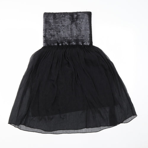 AX Womens Black  Polyester A-Line  Size 10  Square Neck