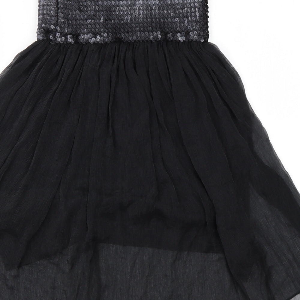 AX Womens Black  Polyester A-Line  Size 10  Square Neck