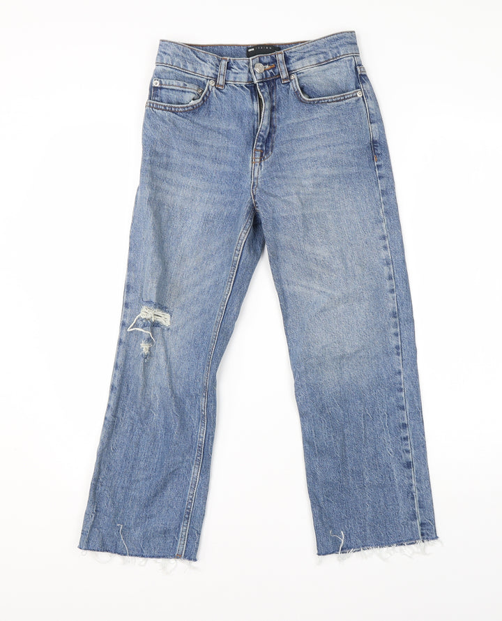 ASOS Womens Blue Cotton Cropped Jeans Size 26 in L23 in Regular