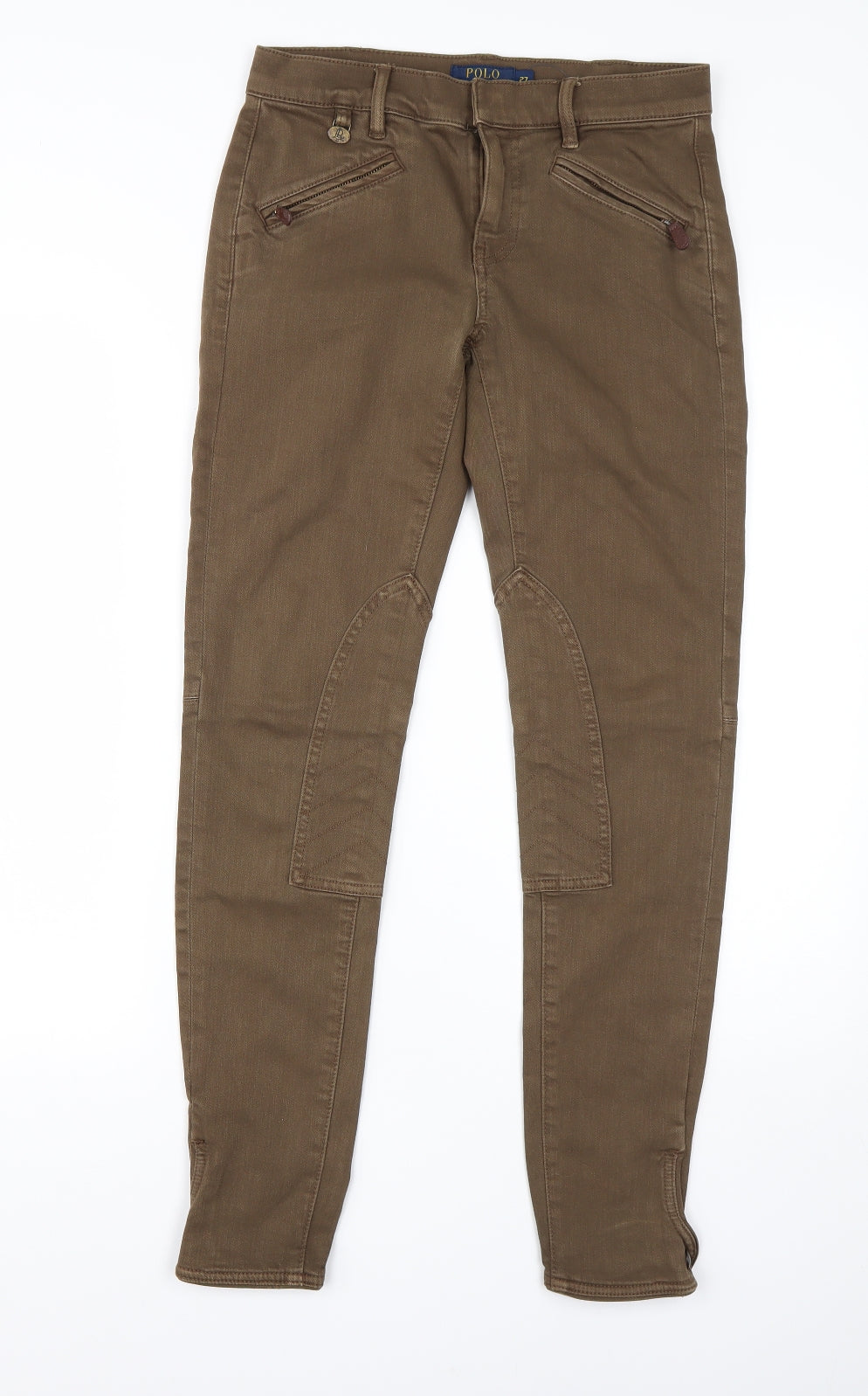 Polo Ralph Lauren Womens Brown  Cotton Skinny Jeans Size 27 in L20.5 in Regular