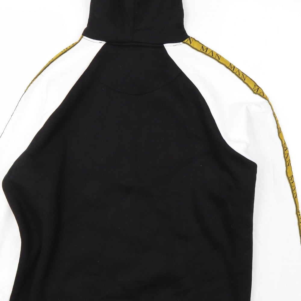 Boohoo Mens Black  Cotton Pullover Hoodie Size L