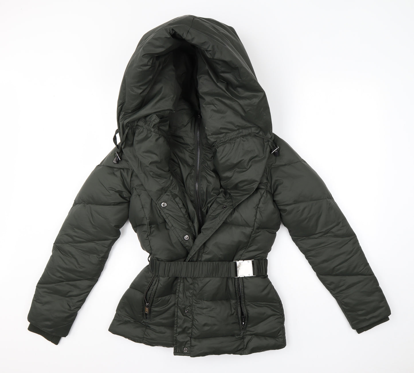 Monsoon Womens Green   Puffer Jacket Coat Size S