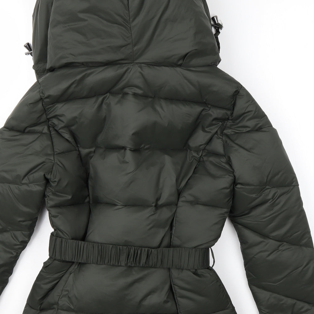 Monsoon Womens Green   Puffer Jacket Coat Size S