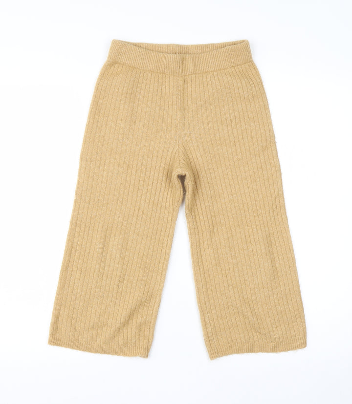 TU Girls Yellow Acrylic Trousers Size 9 Months Regular