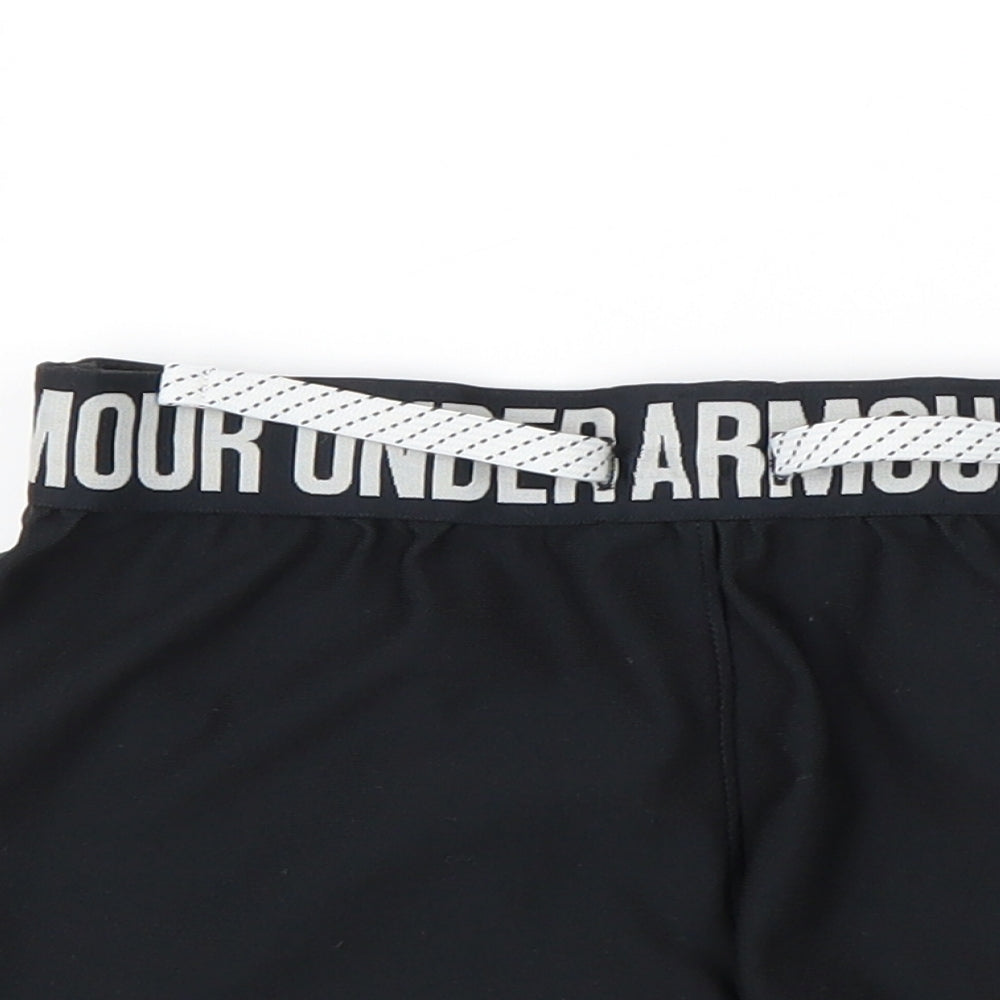 Under armour Girls Black  Polyester Utility Shorts Size 9-10 Years  Regular  - Under Armour