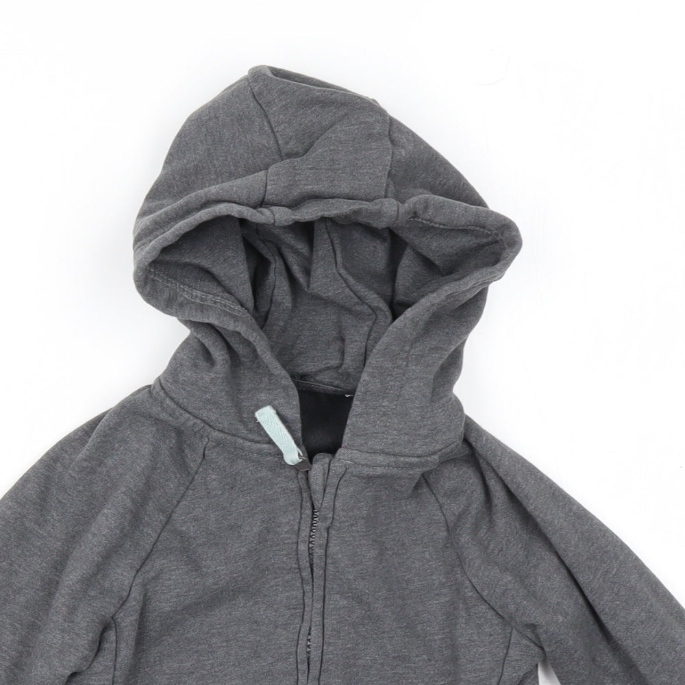 George Boys Grey  Cotton Full Zip Jumper Size 18-24 Months  Zip
