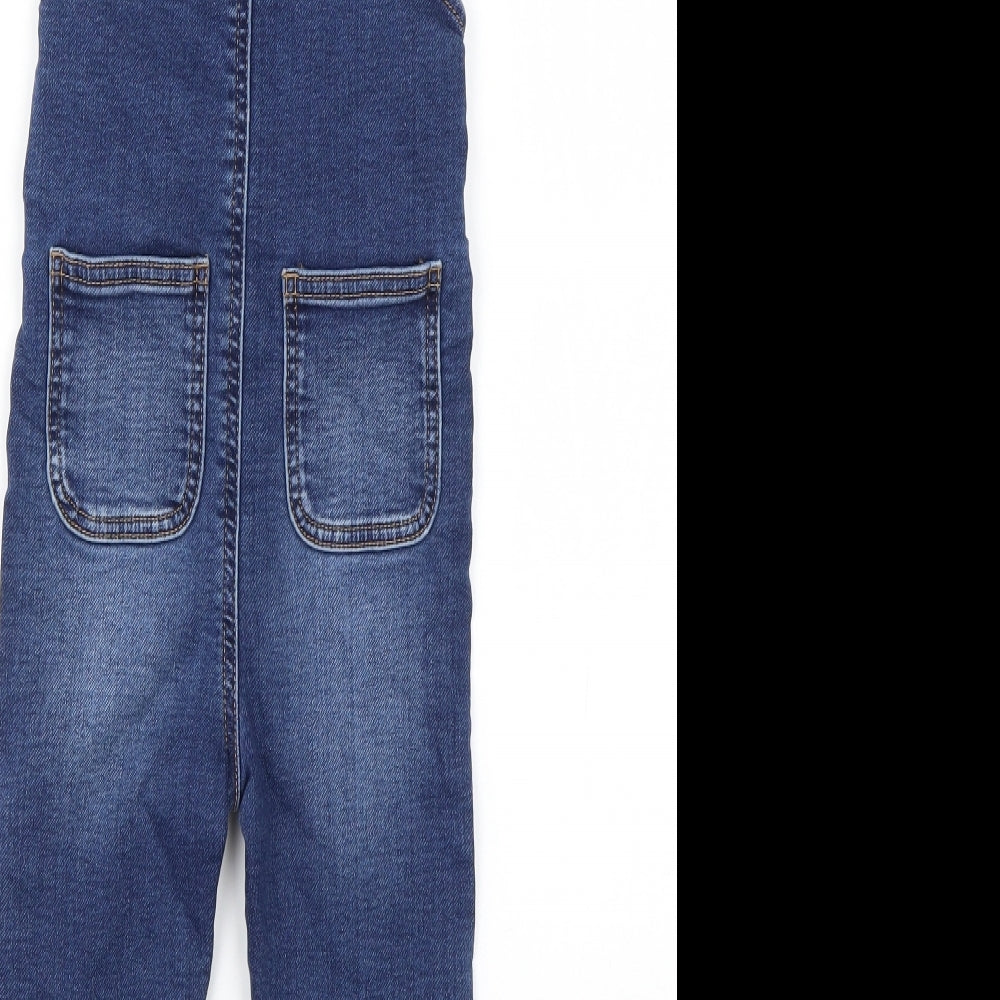 George Boys Blue  Cotton Dungaree One-Piece Size 18-24 Months