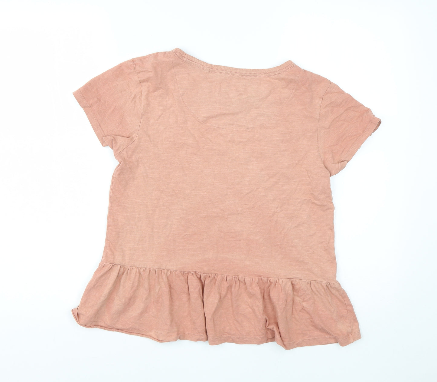 NEXT Womens Pink  Cotton Basic T-Shirt Size S Round Neck