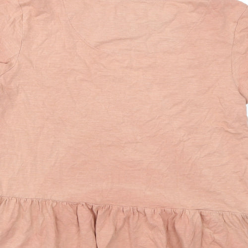 NEXT Womens Pink  Cotton Basic T-Shirt Size S Round Neck