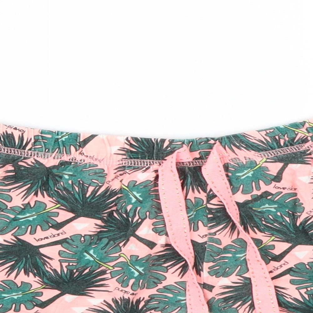 Love to Lounge Womens Pink Floral Cotton  Sleep Shorts Size L   - love island