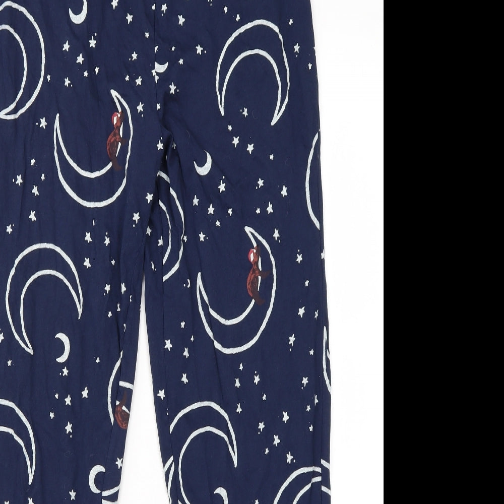 M&S Womens Blue  Cotton  Pyjama Pants Size 12