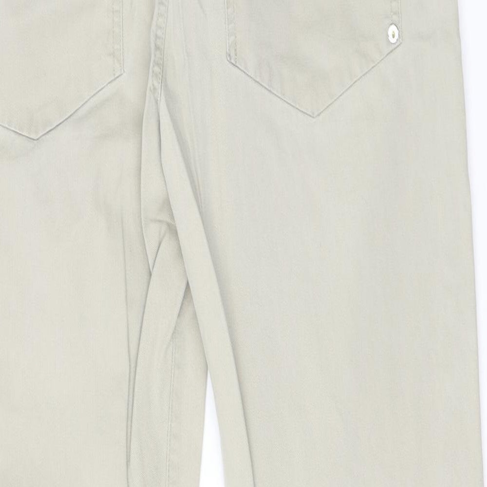 Fabric of Life Womens Beige  Cotton Chino Trousers Size 32 in L30 in Regular