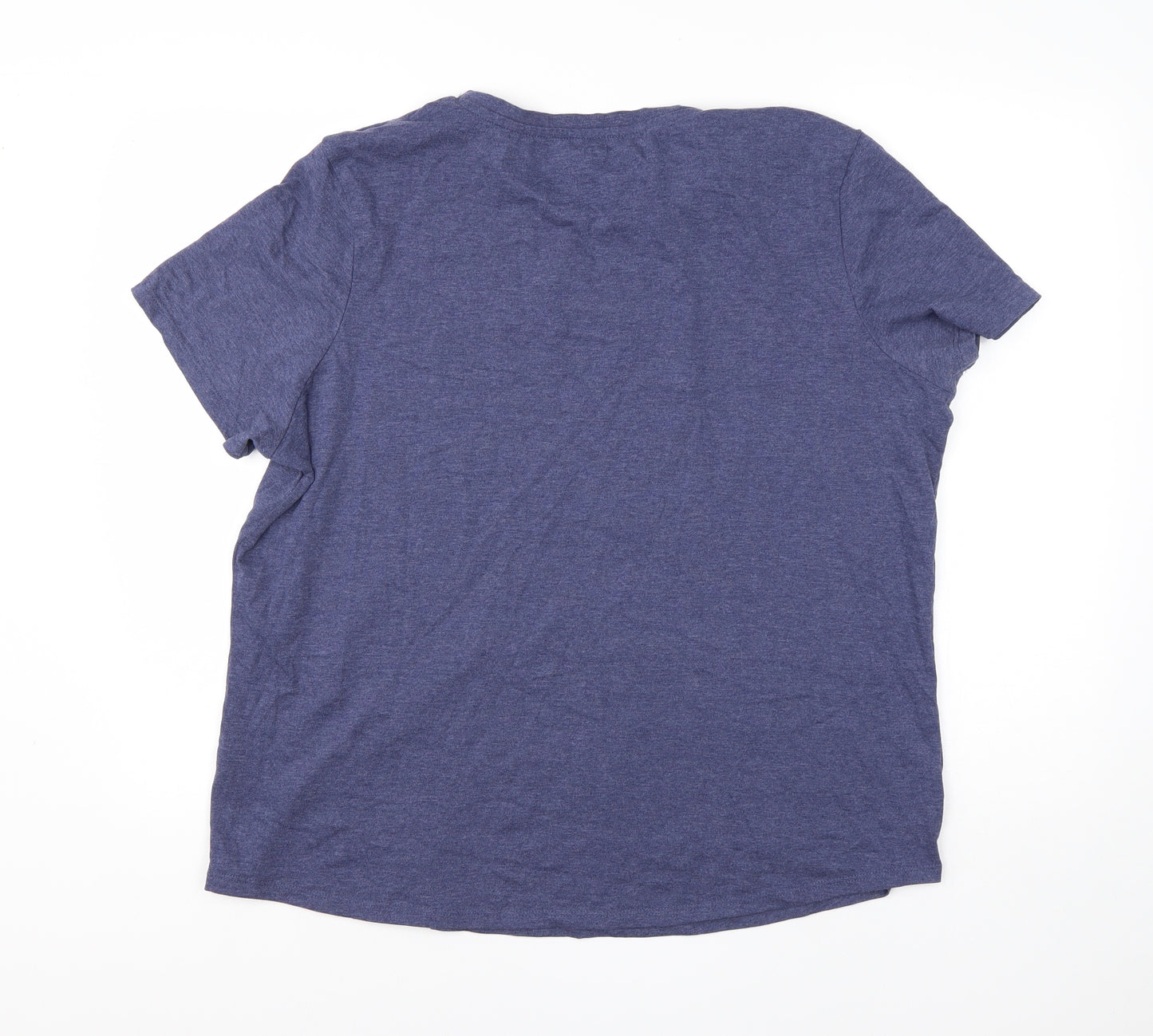 George Womens Black  Cotton Basic T-Shirt Size 20 Crew Neck