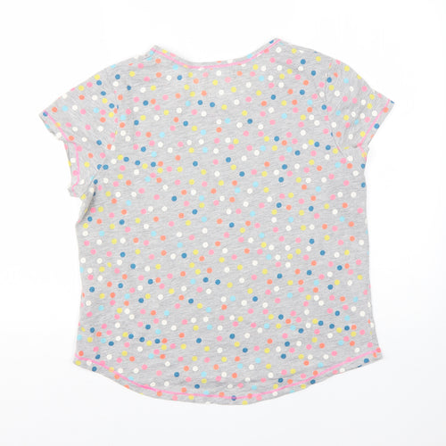 Time to Dream Womens Grey Polka Dot Cotton  Pyjama Top Size M