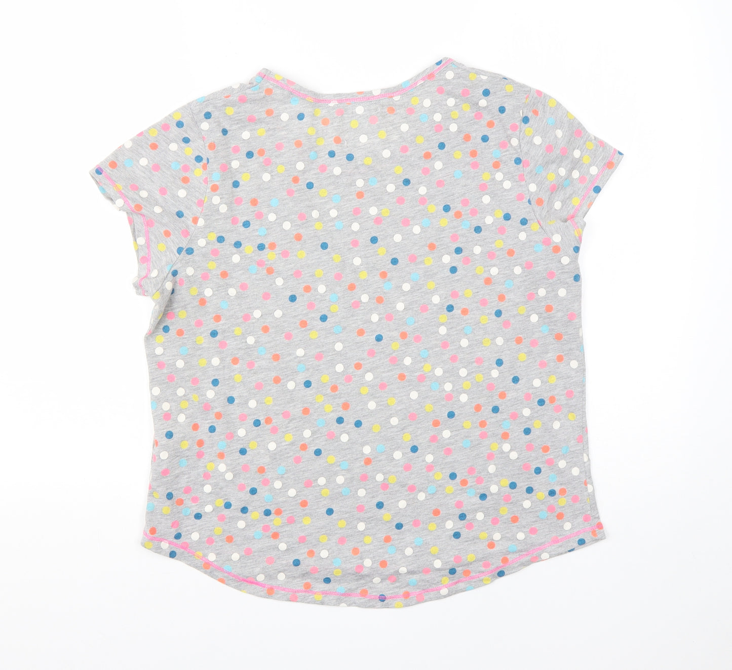 Time to Dream Womens Grey Polka Dot Cotton  Pyjama Top Size M