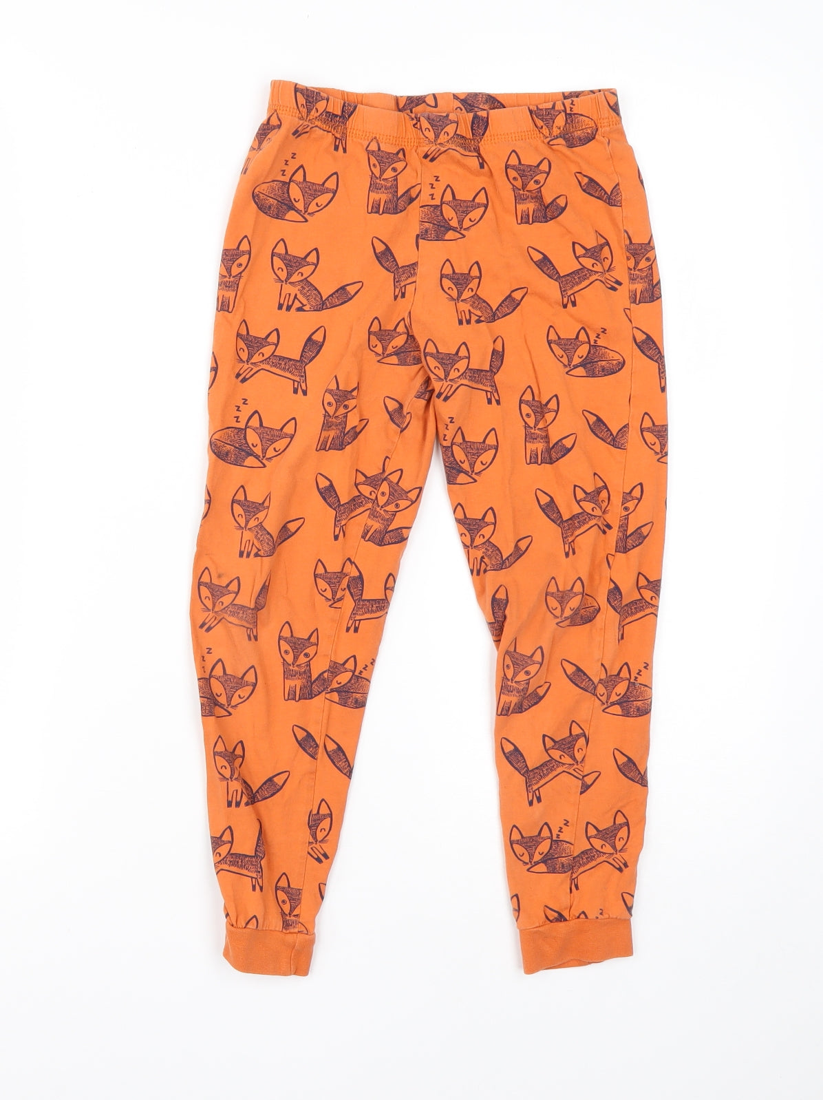 George Boys Orange  Cotton  Pyjama Pants Size 7-8 Years   - foxes