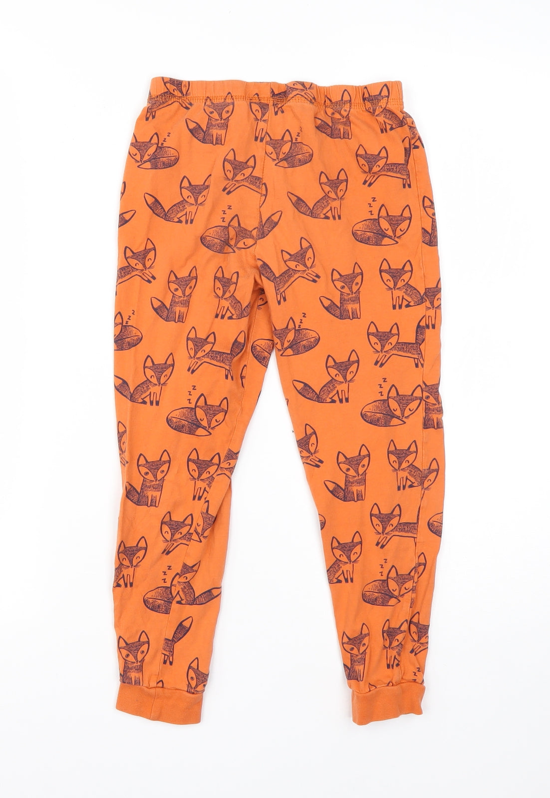 George Boys Orange  Cotton  Pyjama Pants Size 7-8 Years   - foxes