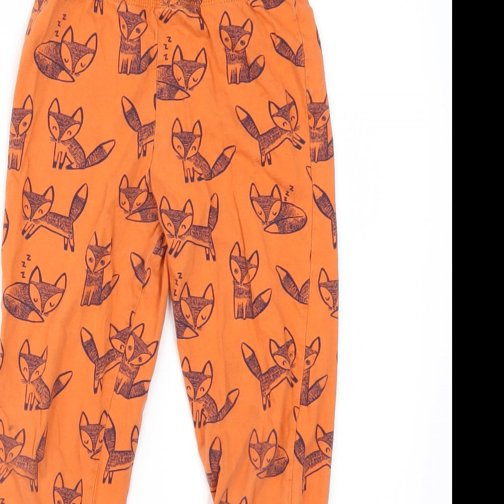 George Boys Orange  Cotton  Pyjama Pants Size 7-8 Years   - foxes