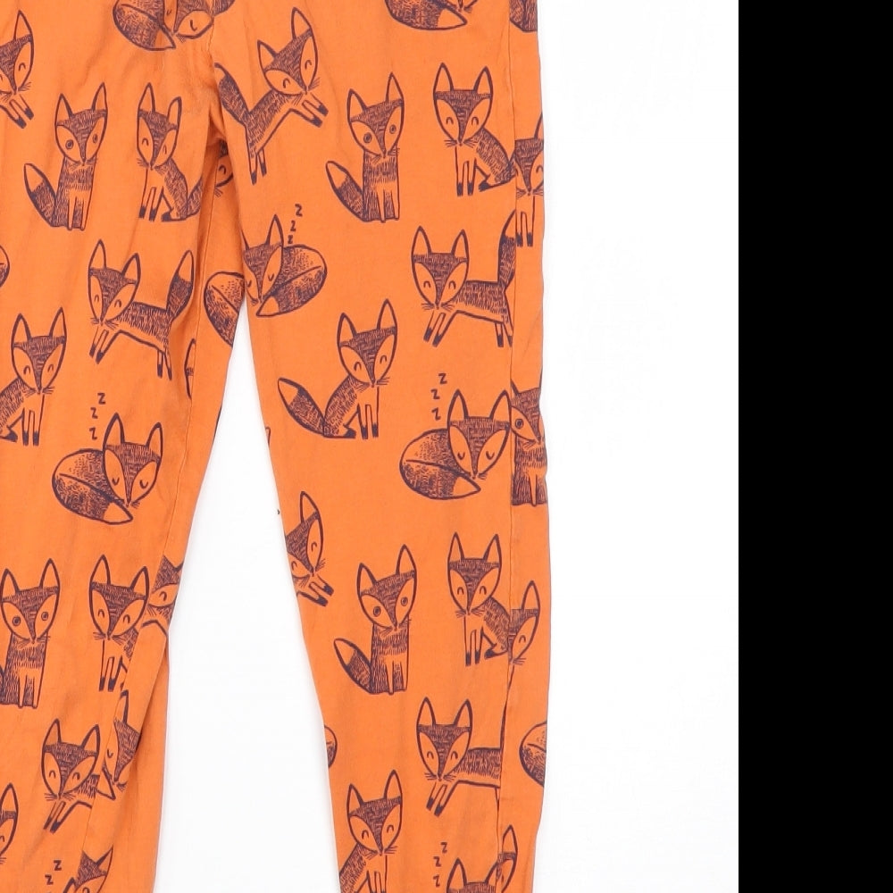George Boys Orange  Cotton  Pyjama Pants Size 7-8 Years   - foxes