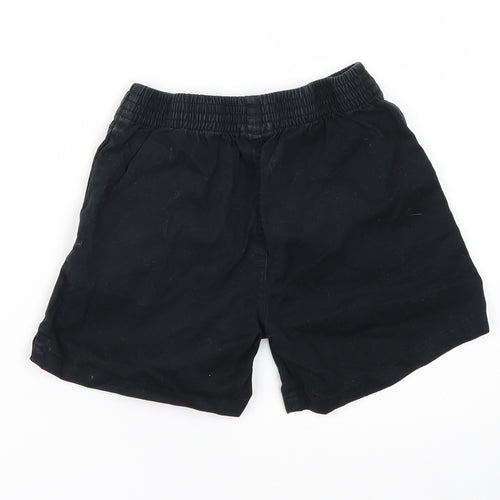George Boys Black  Cotton Cargo Shorts Size 6-7 Years  Regular