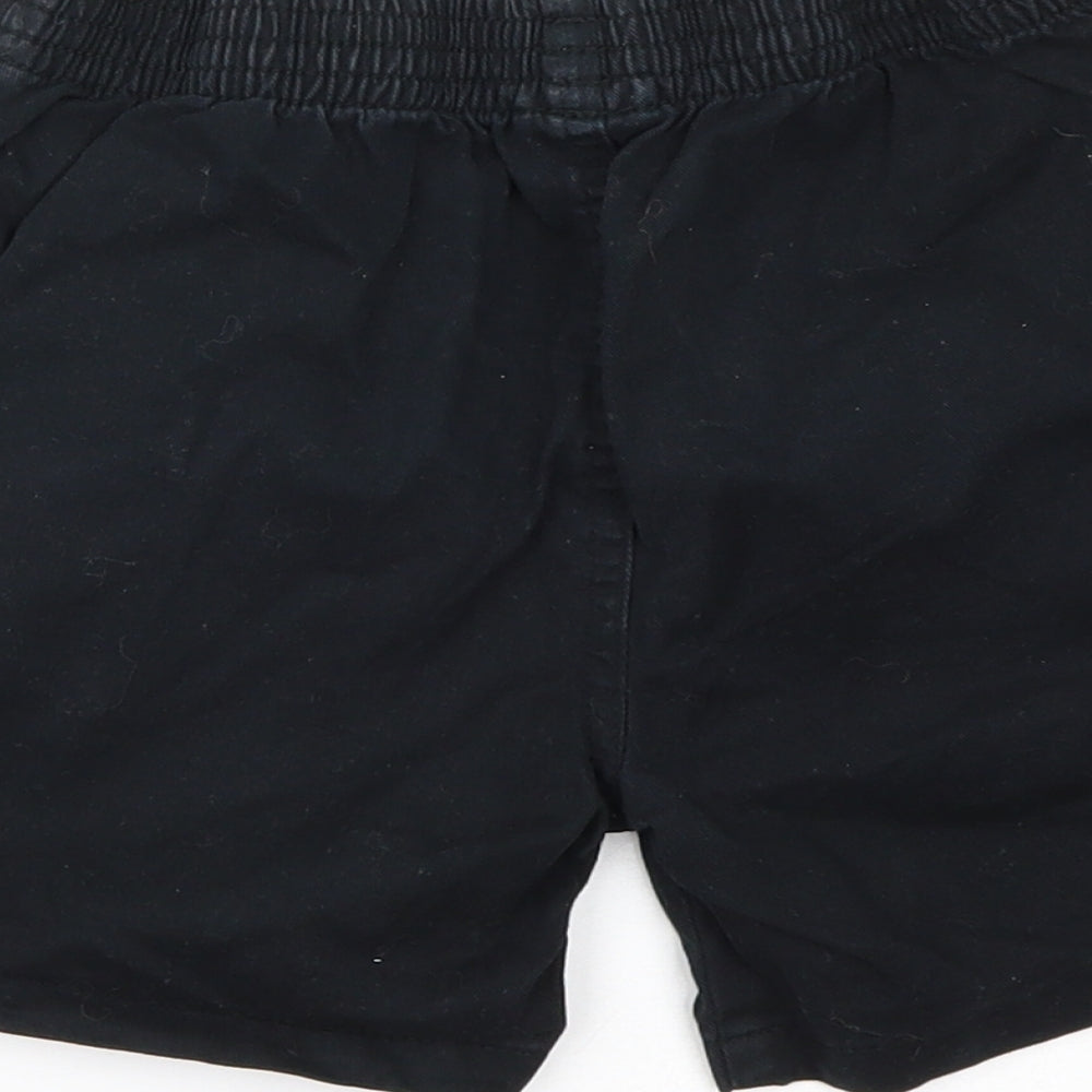 George Boys Black  Cotton Cargo Shorts Size 6-7 Years  Regular