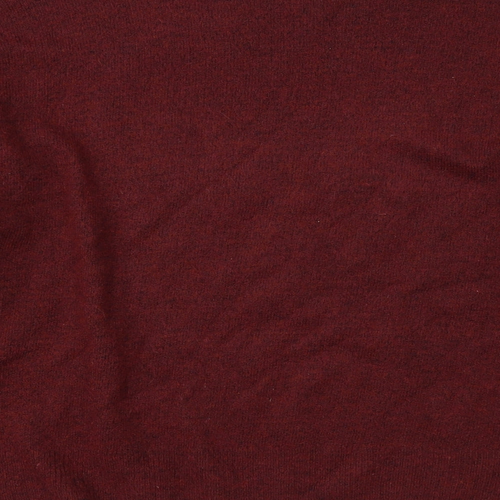 H&M Mens Red Round Neck  Acrylic Pullover Jumper Size L